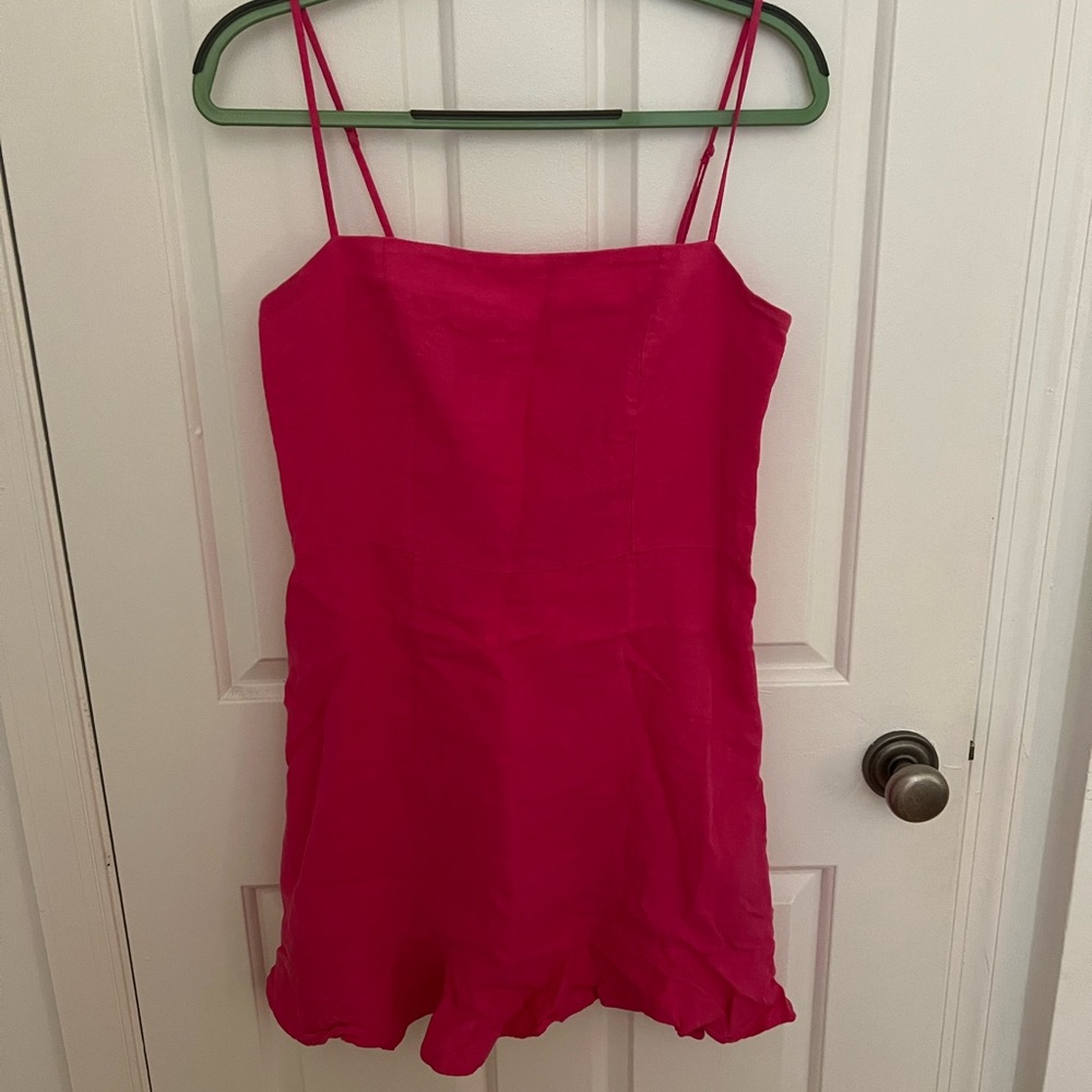 Pink linen minidress | Nordstrom